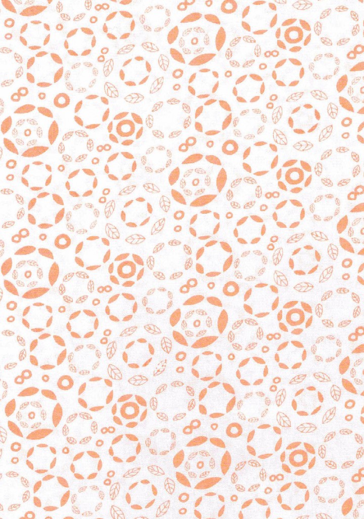 Springburst 1606I Apricot Cirles on White Background - Click Image to Close